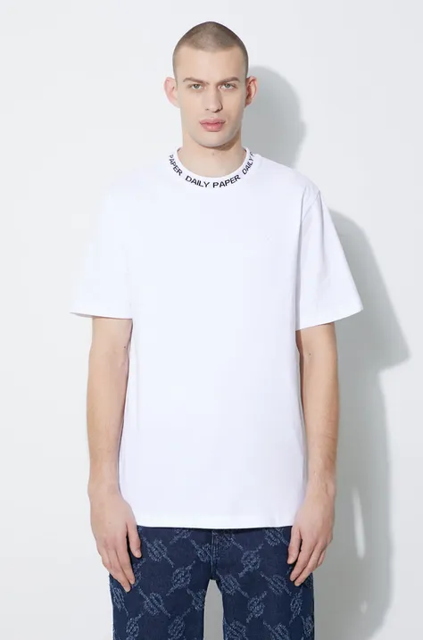 Βαμβακερό μπλουζάκι Daily Paper Erib Tee ανδρικό, χρώμα: άσπρο, 2109142