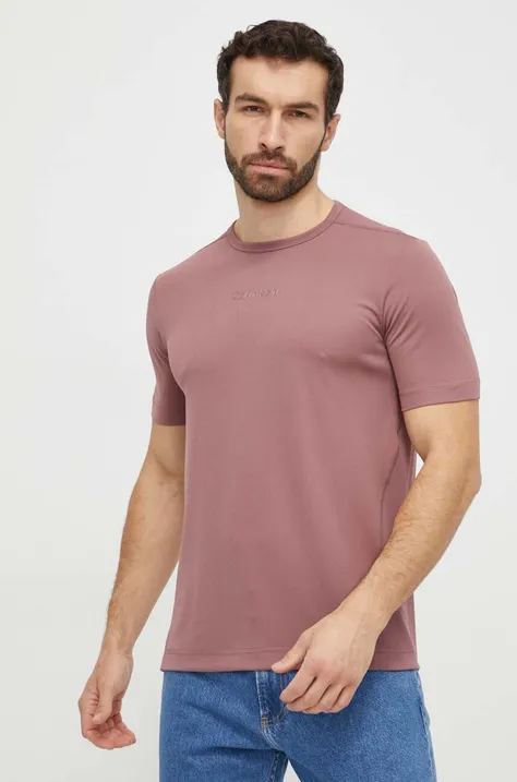 Kratka majica za vadbo Calvin Klein Performance roza barva