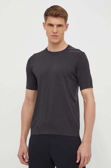 Calvin Klein Performance t-shirt treningowy kolor czarny gładki