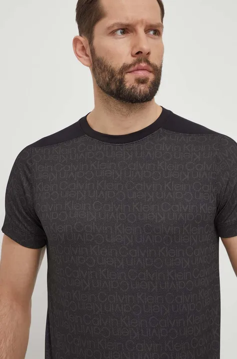 Calvin Klein Performance edzős póló fekete, mintás