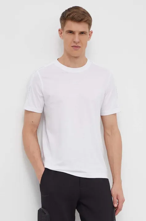 Calvin Klein Performance tricou barbati, culoarea alb, neted