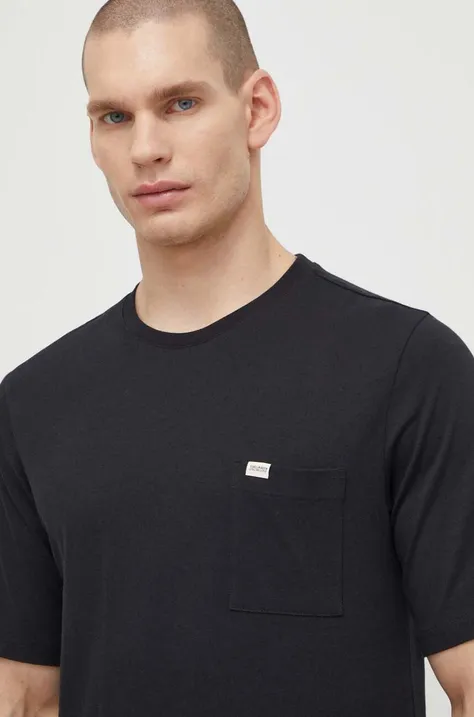 Bavlnené tričko Fjallraven Fjallraven x Specialized pánske, čierna farba, jednofarebné, F22035