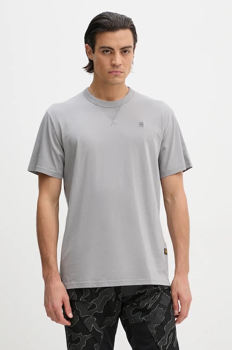 G-Star tricou din bumbac bărbați, culoarea alb, uni, D24449-336