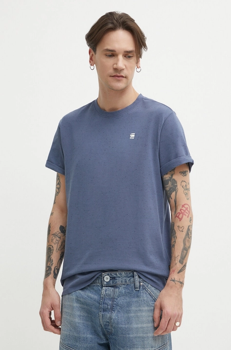 G-Star Raw t-shirt bawełniany kolor granatowy