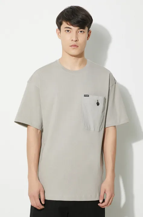 Columbia cotton t-shirt Landroamer men’s gray color 2076021