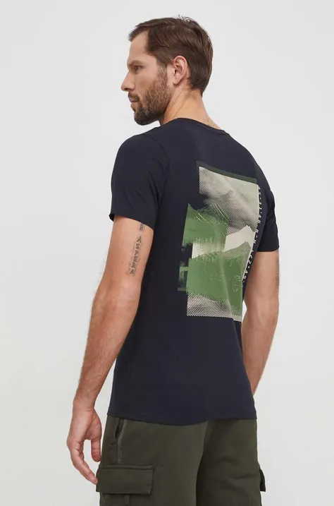 Columbia t-shirt bawełniany Rapid Ridge męski kolor czarny z nadrukiem 1934824