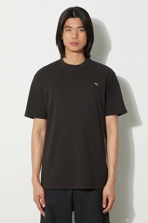Puma cotton t-shirt men’s black color
