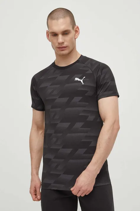 Tréningové tričko Puma Evostripe čierna farba,vzorované,678993