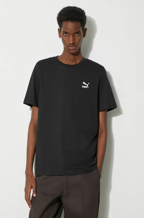 Puma tricou din bumbac bărbați, culoarea negru, cu imprimeu 679187
