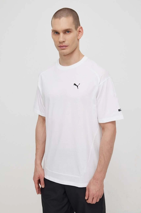 Puma tricou din bumbac RAD/CAL bărbați, culoarea alb, uni, 678913