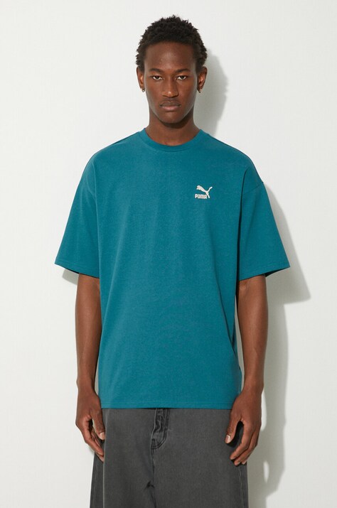 Puma t-shirt in cotone BETTER CLASSICS uomo colore blu con applicazione 679188