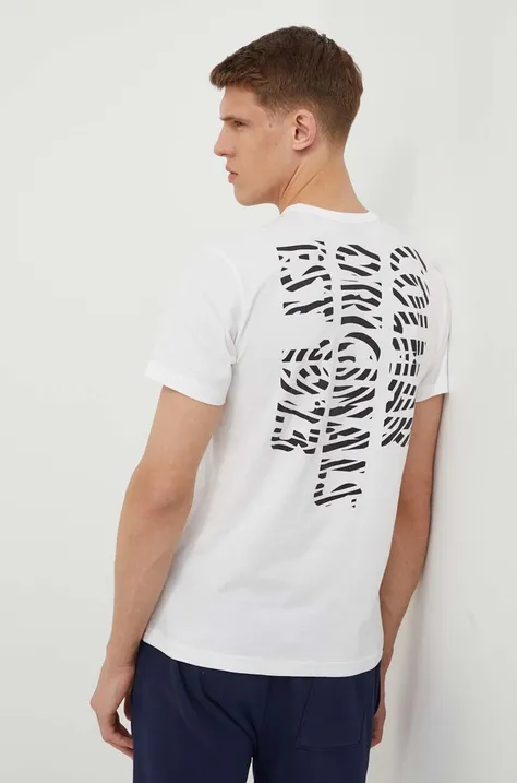 Памучна тениска Colmar в бяло с принт