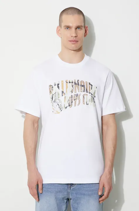 Bavlněné tričko Billionaire Boys Club Camo Arch Logo bílá barva, s potiskem, B24133