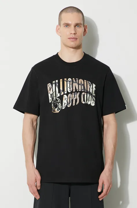 Βαμβακερό μπλουζάκι Billionaire Boys Club Camo Arch Logo ανδρικό, χρώμα: μαύρο, B24133