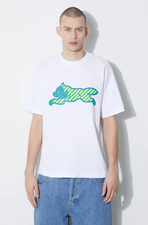Хлопковая футболка Billionaire Boys Club Running Dog мужская  цвет белый с принтом IC24131