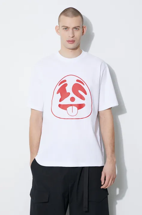 Памучна тениска Icecream Panda Face в бяло с принт IC24154
