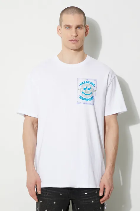 KSUBI cotton t-shirt hardcore biggie ss tee men’s white color MPS24TE005
