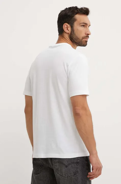 Calvin Klein Jeans t-shirt bawełniany męski kolor beżowy gładki J30J323484