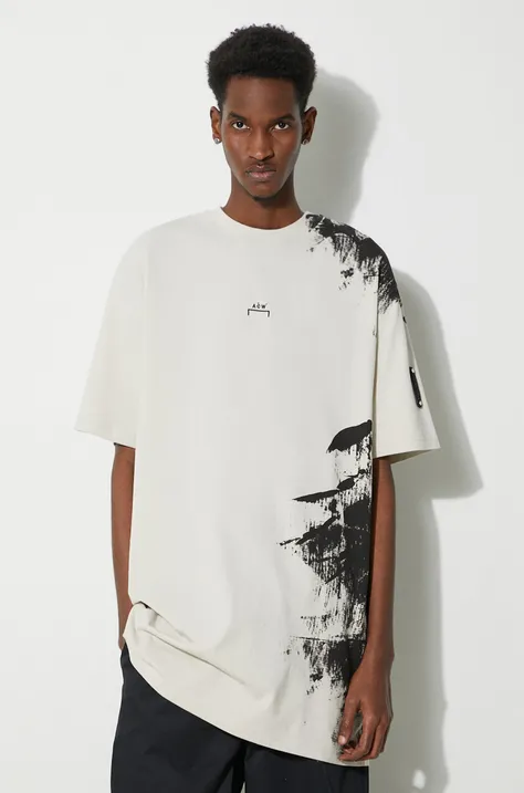 Βαμβακερό μπλουζάκι A-COLD-WALL* Brushstroke T-Shirt ανδρικό, χρώμα: μπεζ, ACWMTS188