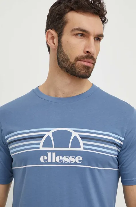 Pamučna majica Ellesse Lentamente T-Shirt za muškarce, s tiskom, SHV11918
