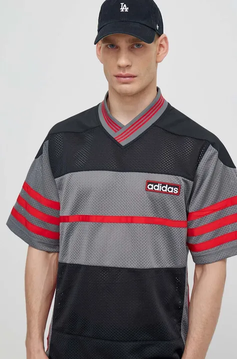 Kratka majica adidas Originals moška, črna barva, IR7994