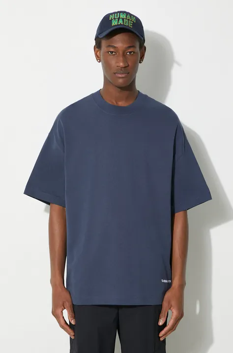 Carhartt WIP cotton t-shirt S/S Link Script men’s blue color smooth I031373.981XX