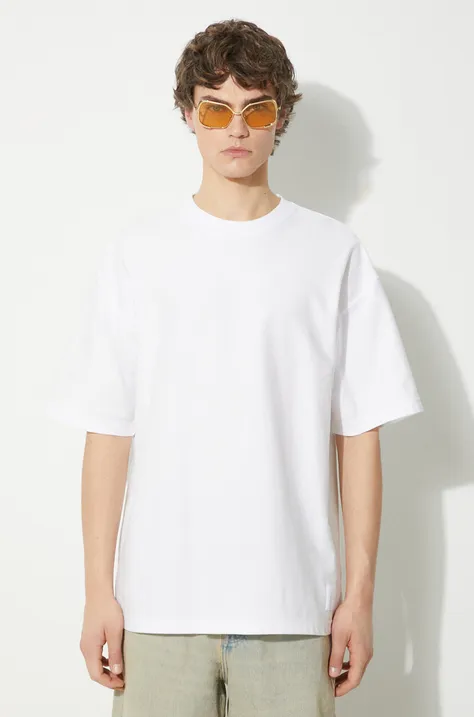Bavlnené tričko Carhartt WIP S/S Dawson T-Shirt pánske, biela farba, jednofarebné, I032317.02XX