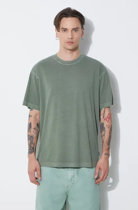 Carhartt WIP cotton t-shirt S/S Dune T-Shirt men’s green color smooth I032998.1YFGD