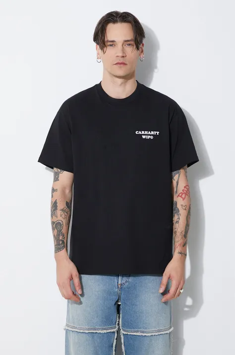 Carhartt WIP cotton t-shirt S/S Isis Maria Dinner T-Shirt men’s black color with a print I033127.89XX