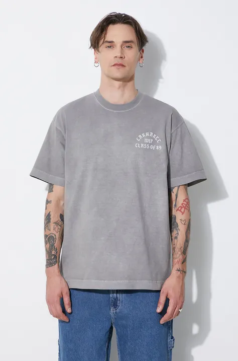 Carhartt WIP cotton t-shirt S/S Class of 89 men’s gray color with a print I033182.23RGD