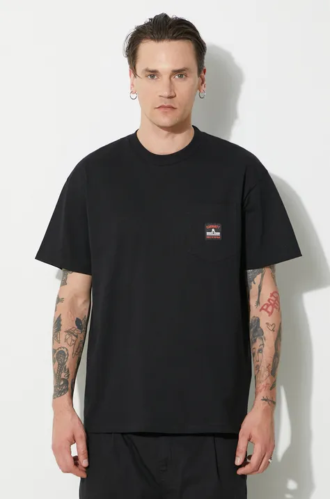 Бавовняна футболка Carhartt WIP S/S Field Pocket T-Shirt чоловіча колір чорний однотонна I033265.89XX