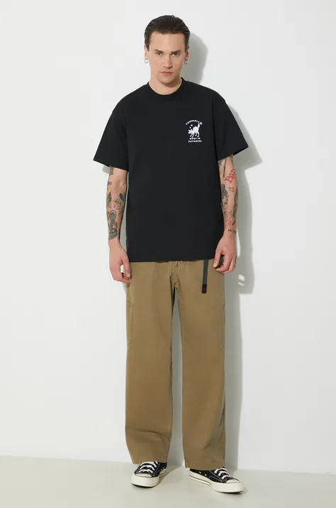 Carhartt WIP t-shirt bawełniany S/S Icons T-Shirt męski kolor czarny z aplikacją I033271.0D2XX