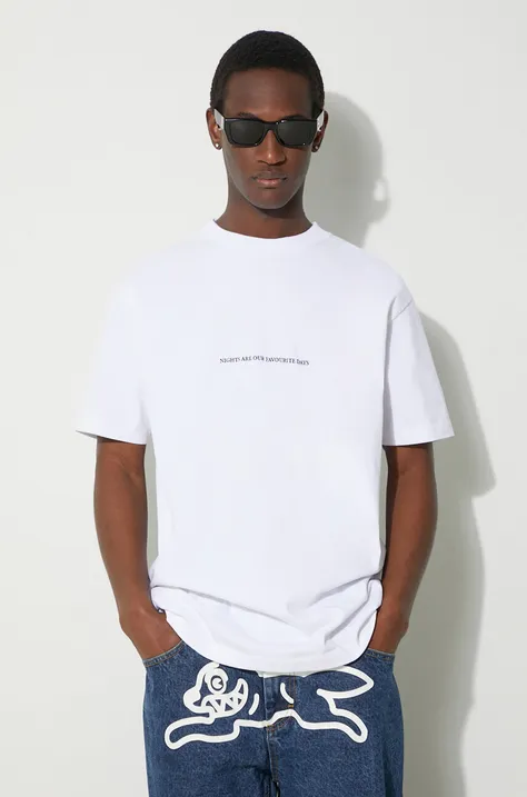 Βαμβακερό μπλουζάκι Marcelo Burlon Party Quote Basic ανδρικό, χρώμα: άσπρο, CMAA056S24JER0050110