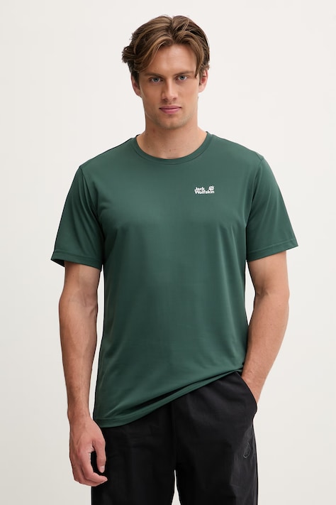 Jack Wolfskin T-shirt trekkingowy męski Delgami zielony 1809811