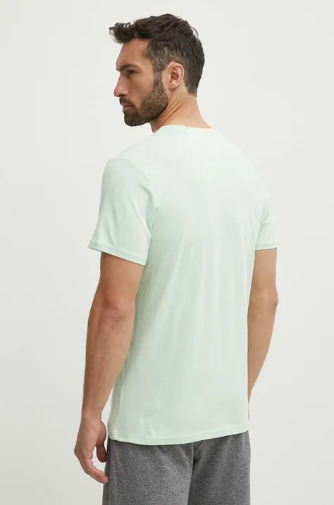 Tommy Jeans t-shirt bawełniany męski kolor zielony z nadrukiem DM0DM18569