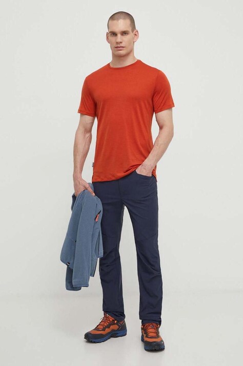 Αθλητικό μπλουζάκι Icebreaker 125 Cool-Lite Merino Blend Sphere III χρώμα: πορτοκαλί, IB0A56ZMA841