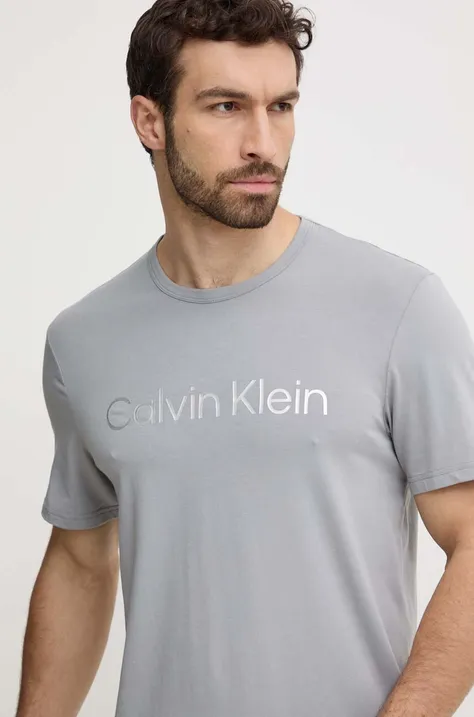 Homewear majica kratkih rukava Calvin Klein Underwear boja: siva, s tiskom, 000NM2264E
