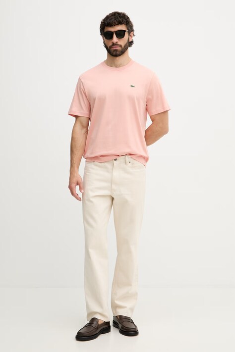 Lacoste футболка basic чоловіча бавовняна — фото 2
