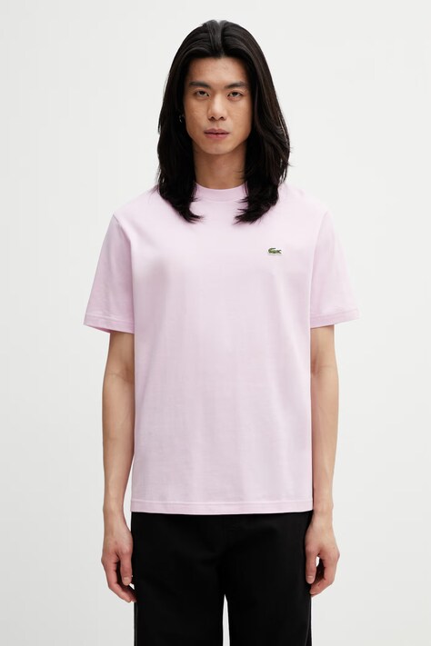 Lacoste тениска basic от памук мъжка виолетова TH7318