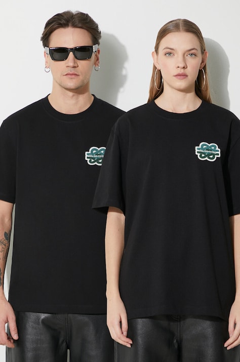 Filling Pieces tricou din bumbac T-shirt Gowtu culoarea negru, cu imprimeu, 74433921861