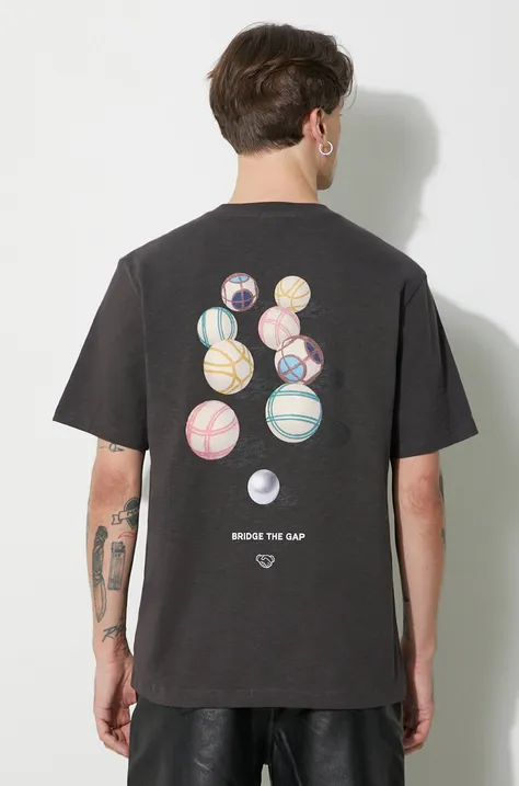 Βαμβακερό μπλουζάκι Filling Pieces T-shirt Petanque ανδρικό, χρώμα: γκρι, 74434031268