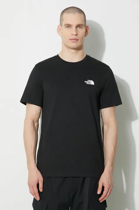 The North Face t-shirt M S/S Simple Dome Tee męski kolor czarny z nadrukiem NF0A87NGJK31