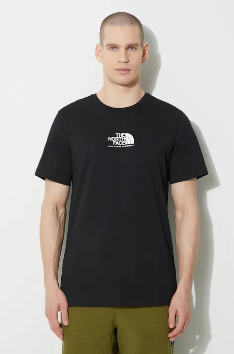 The North Face t-shirt in cotone M S/S Fine Alpine Equipment Tee 3 uomo colore nero NF0A87U3JK31