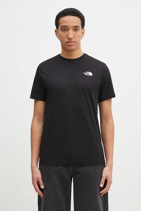 The North Face t-shirt bawełniany M S/S Redbox Celebration Tee męski kolor czarny z nadrukiem NF0A87NVJK31