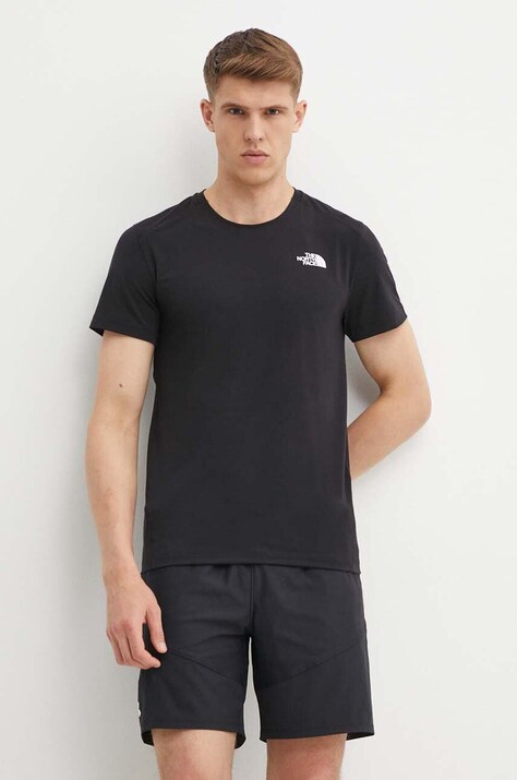 The North Face tricou sport Lightning Alpine culoarea negru, neted, NF0A87H7JK31
