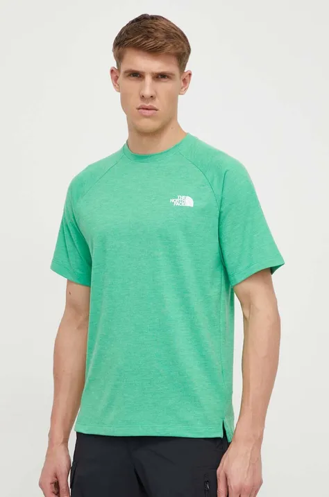 Спортивна футболка The North Face Foundation колір зелений однотонна