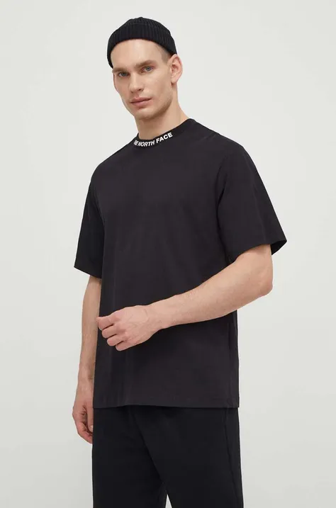 The North Face t-shirt bawełniany męski kolor czarny gładki NF0A87DDJK31