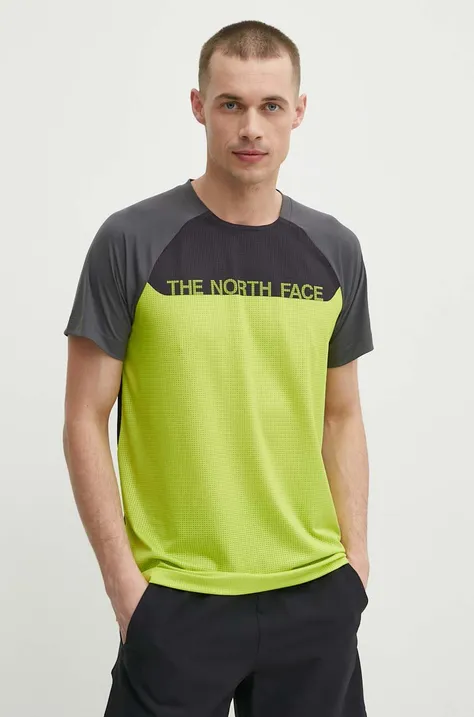 Спортна тениска The North Face в зелено с десен NF0A87TYWIP1