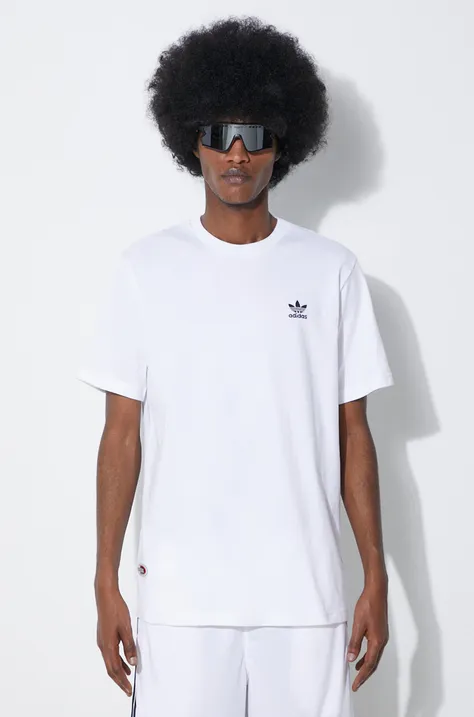 Pamučna majica adidas Originals Climacool za muškarce, boja: bijela, bez uzorka, JG8050