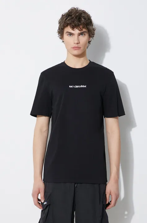 Бавовняна футболка Han Kjøbenhavn Graphic Font чоловіча колір чорний з принтом M-133614